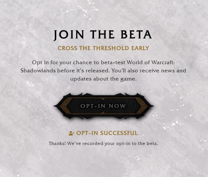 Beta Opt-ins Start Today for World of Warcraft&nbsp;Shadowlands