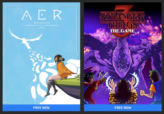 Free Games: Stranger Things 3 and&nbsp;AER