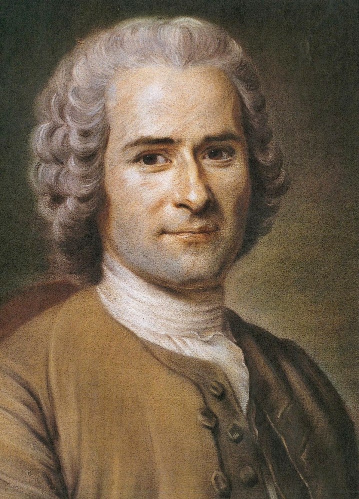 Portrait of Jean Jacques Rousseau, an 18th-century philosopher known for his works on social contract theory and critiques of inequality.